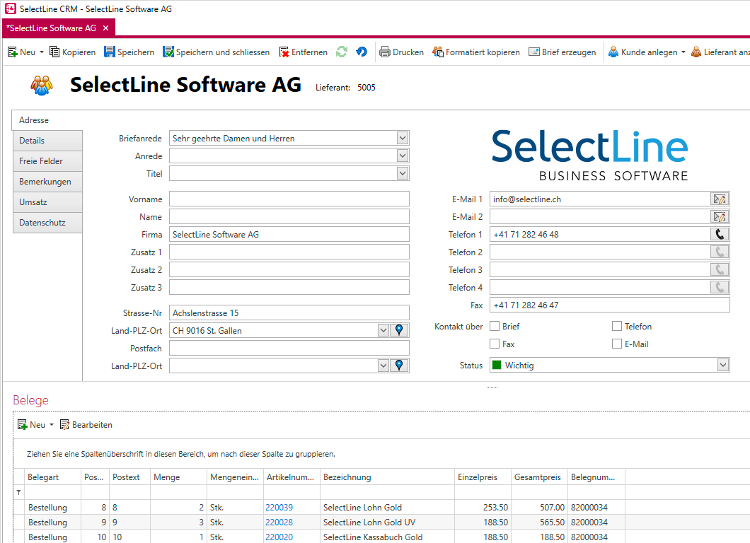 SelectLine Produkttour: CRM